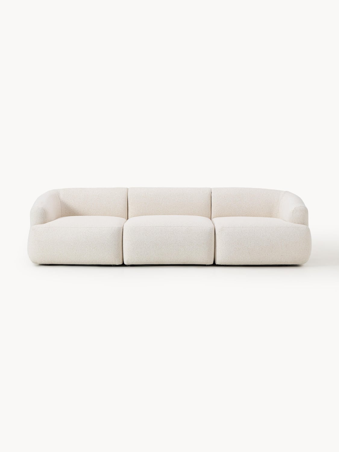 Sofia Modular Bouclé Sofa (3-seater) — Light Grey