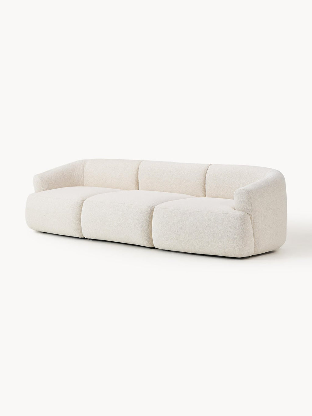 Sofia Modular Bouclé Sofa (3-seater) — Light Grey