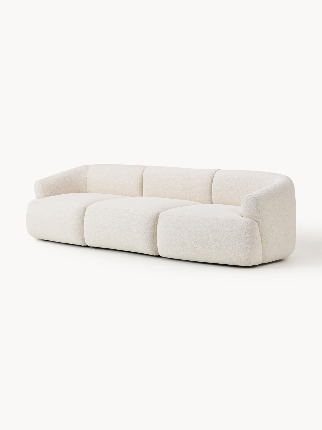 Sofia Modular Bouclé Sofa (3-seater) — Light Grey