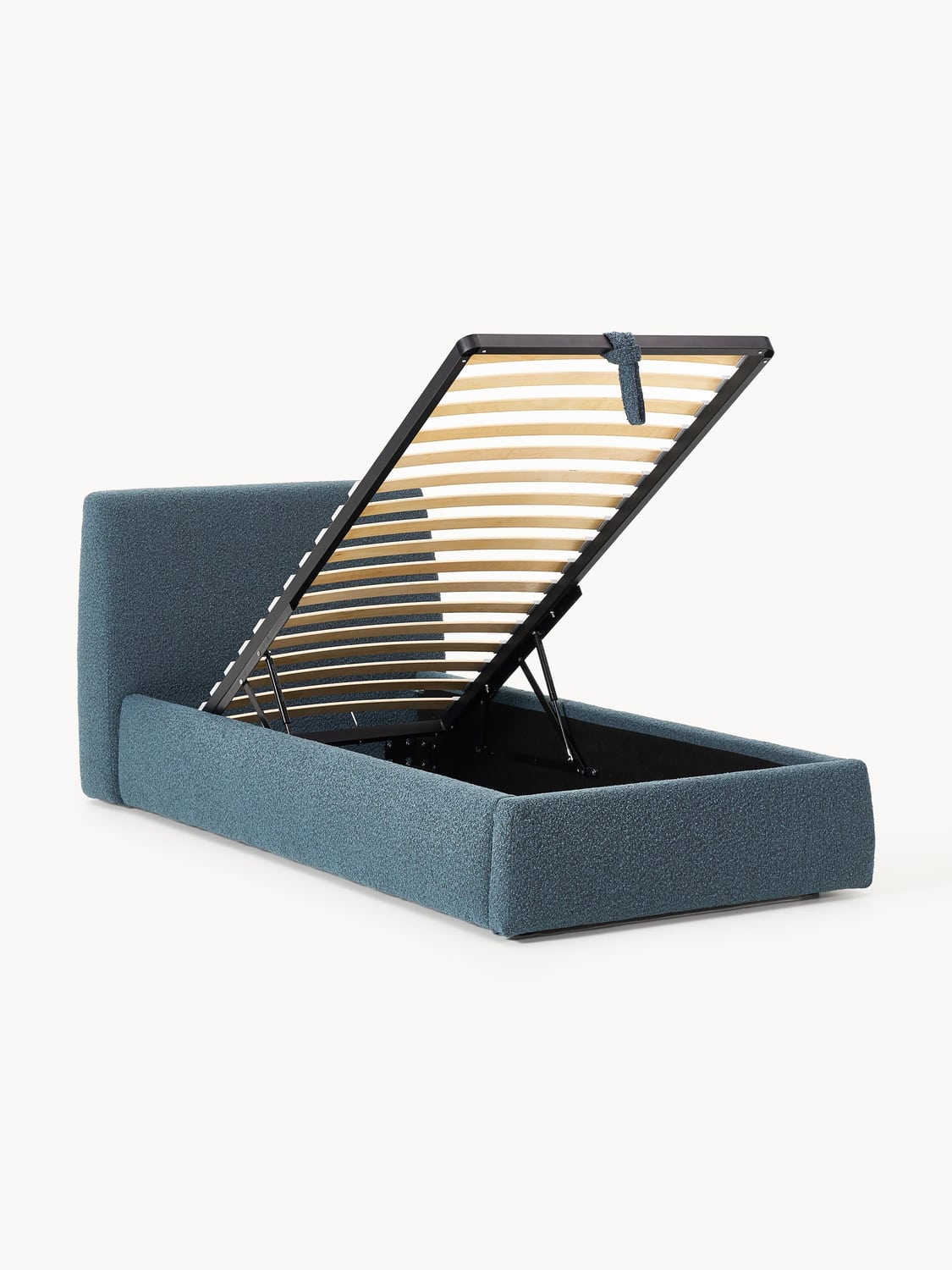 Cloud Bouclé-Single Bed with Storage — Taupe