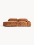 Wolke Modular Teddy Bouclé-Chaise (3-seater) — Terracotta