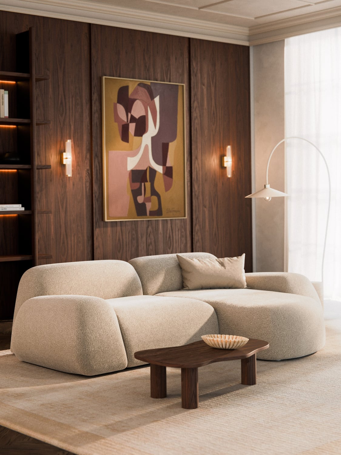 Wolke Chaise-Corner Module — Off-White
