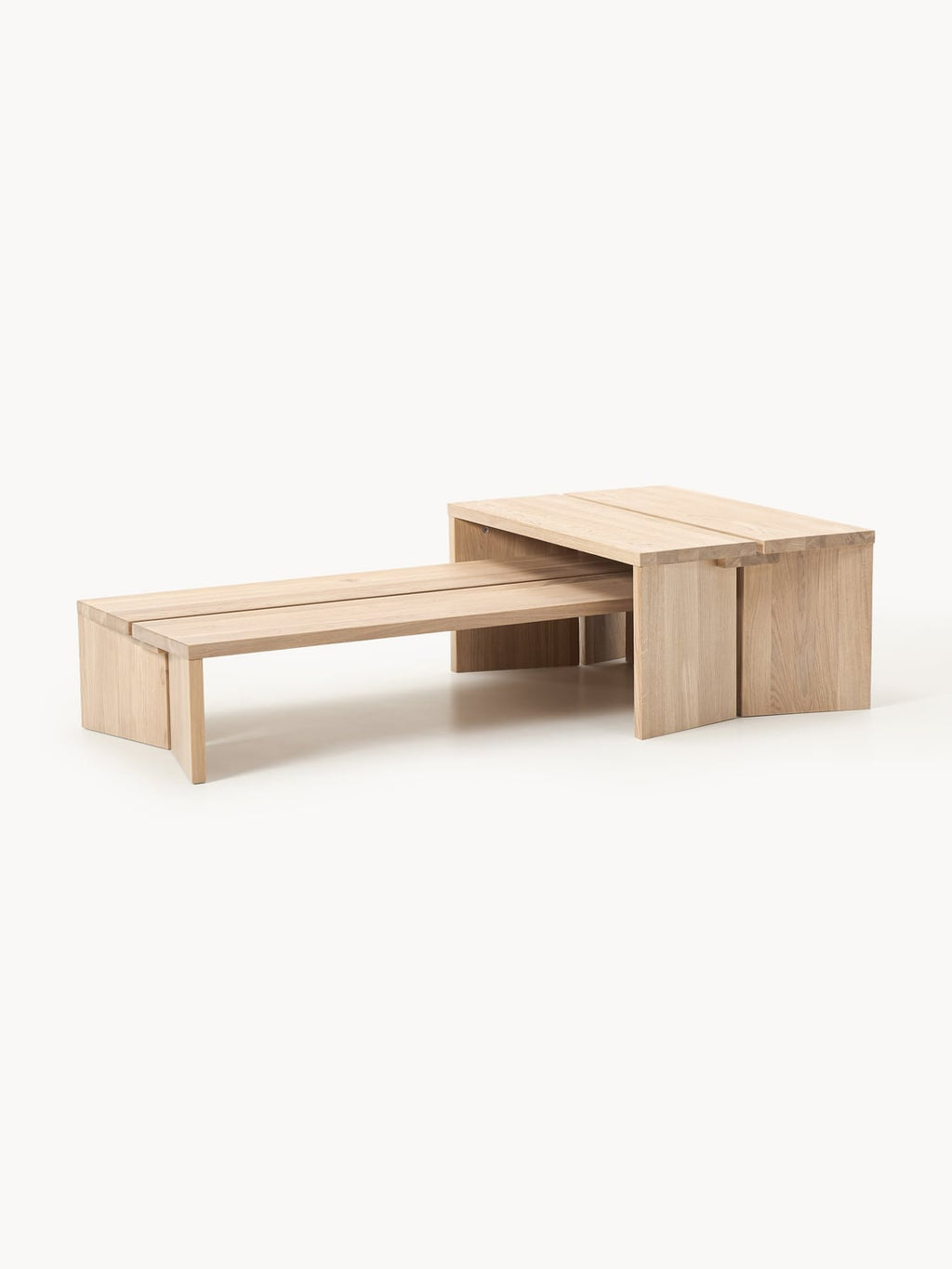 Amad Coffee Tables in Oak, set of 2 — Oatmeal