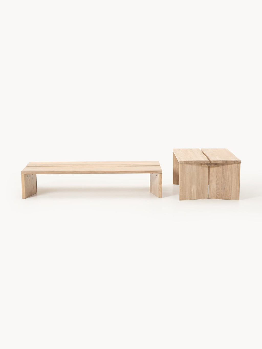 Amad Coffee Tables in Oak, set of 2 — Oatmeal