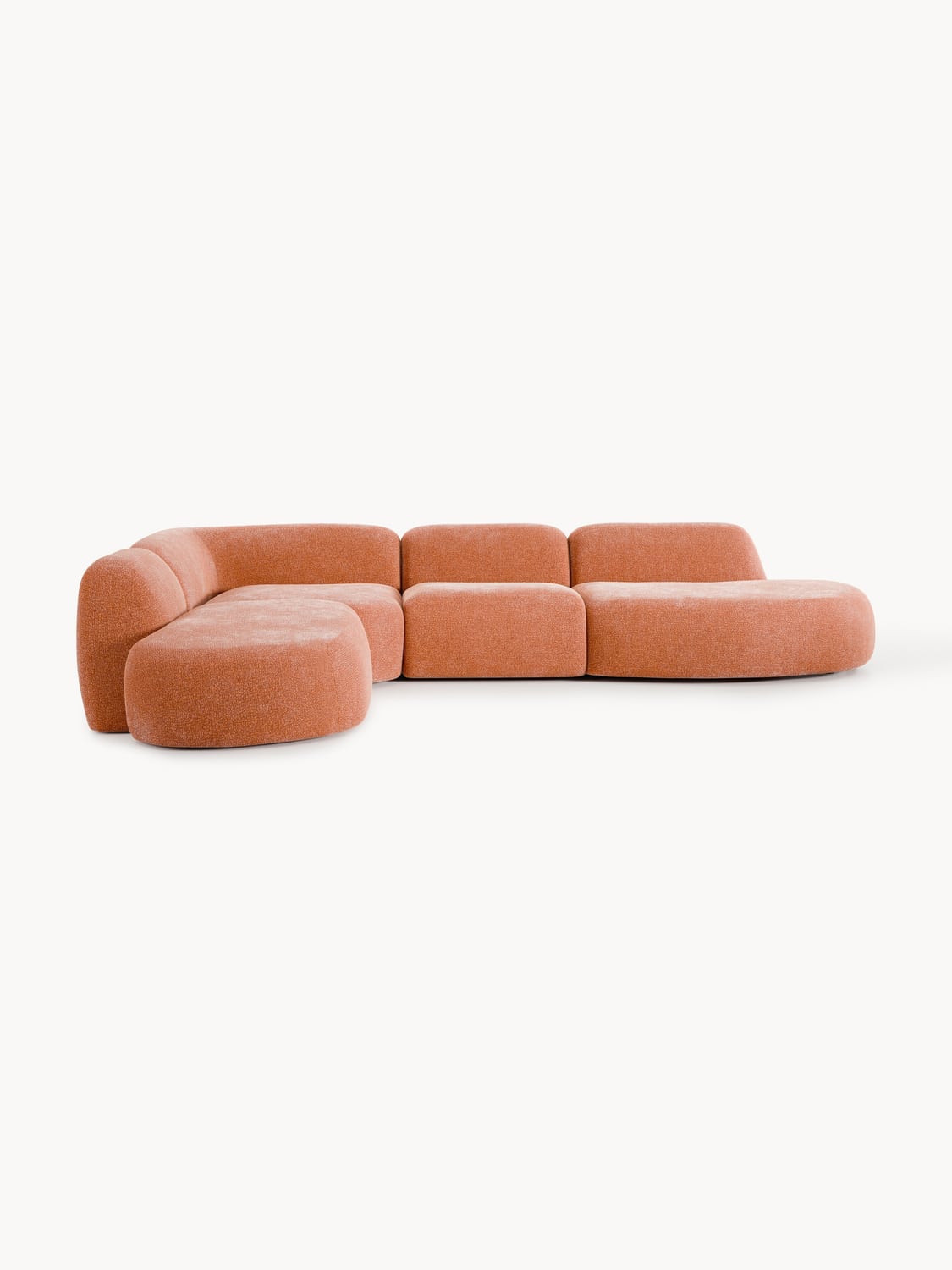 Wolke Modular XL Corner Sofa with Chaise Longue — Camel
