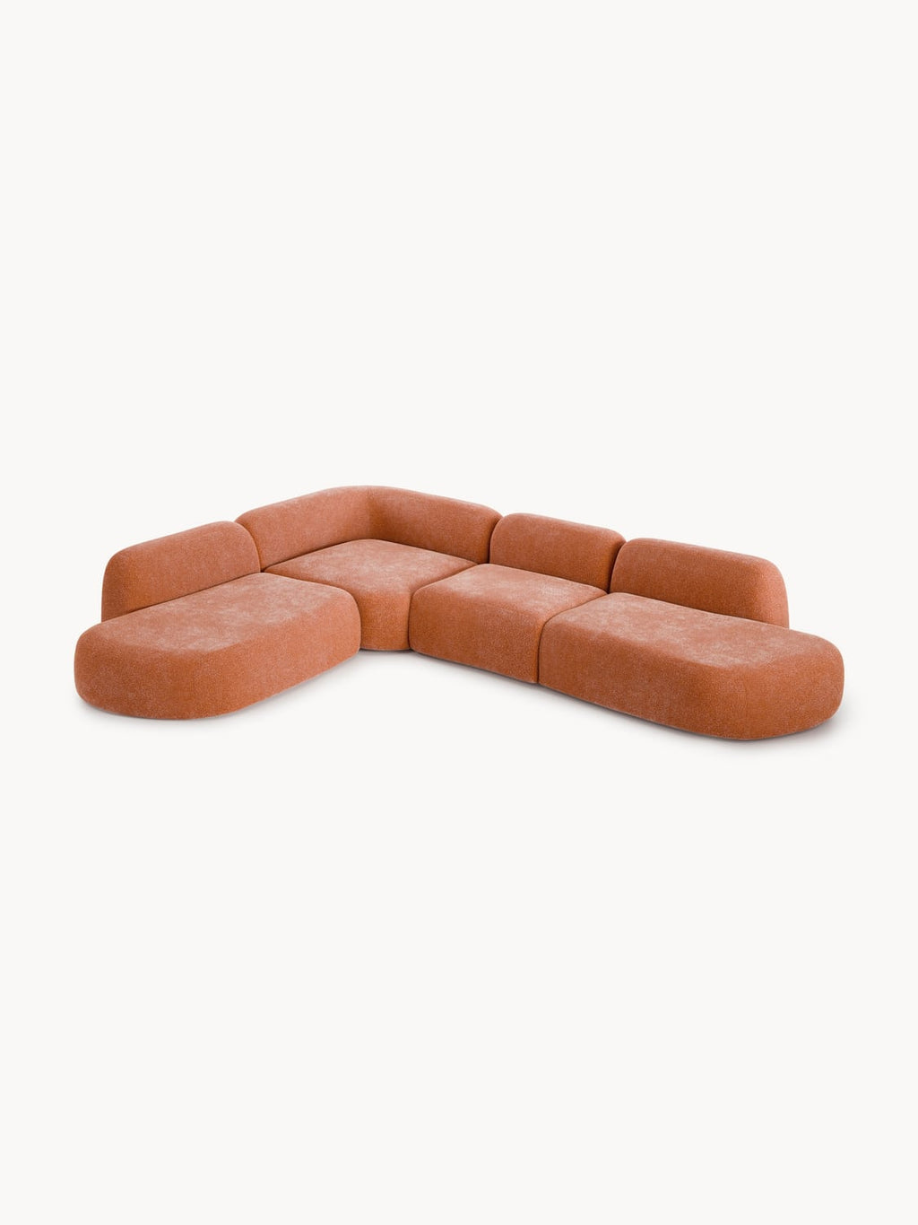 Wolke Modular XL Corner Sofa with Chaise Longue — Camel