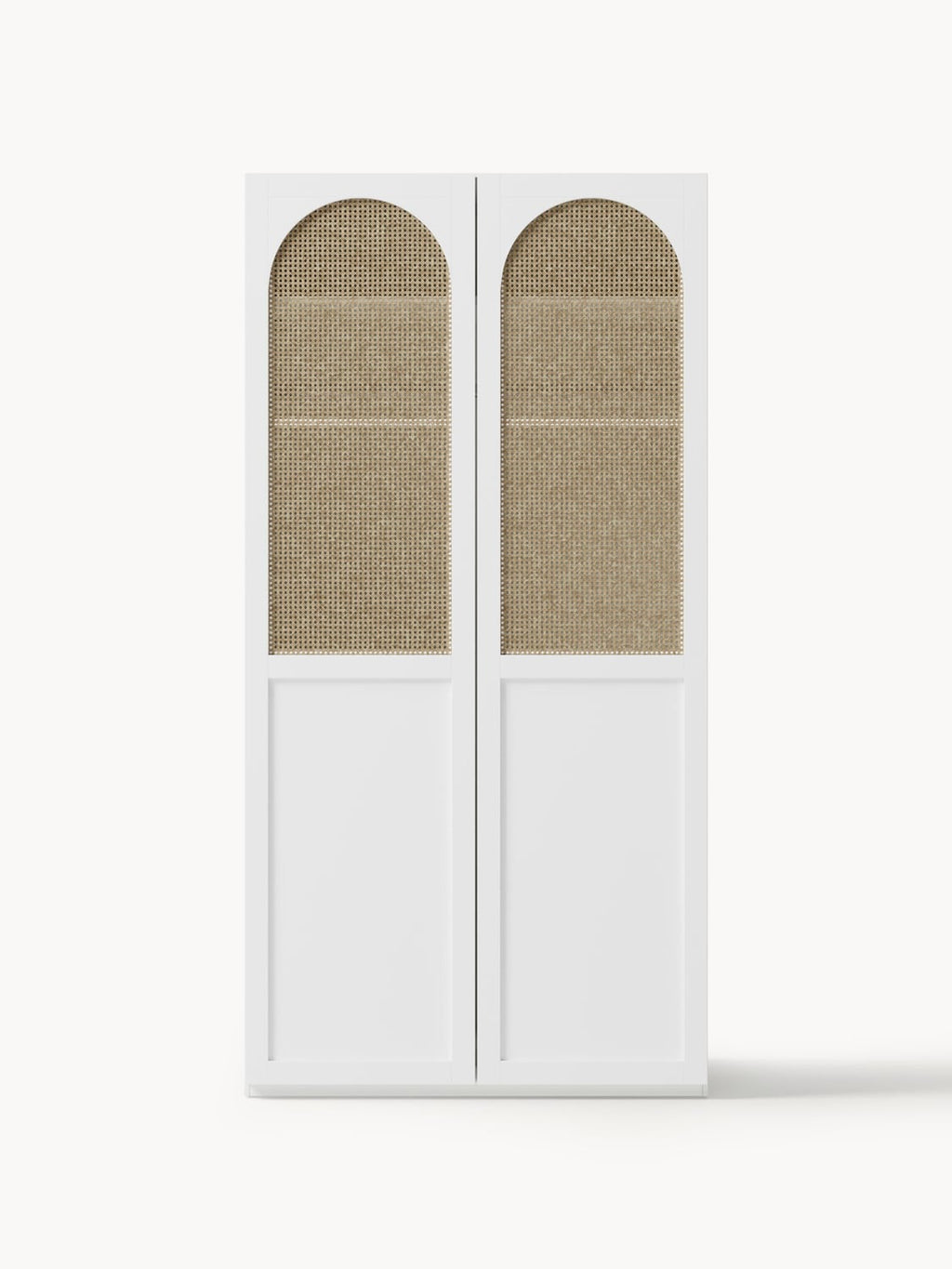 Jeanne Modular Hinged-Door Wardrobe, 100 cm Width, in various sizes — Light Grey