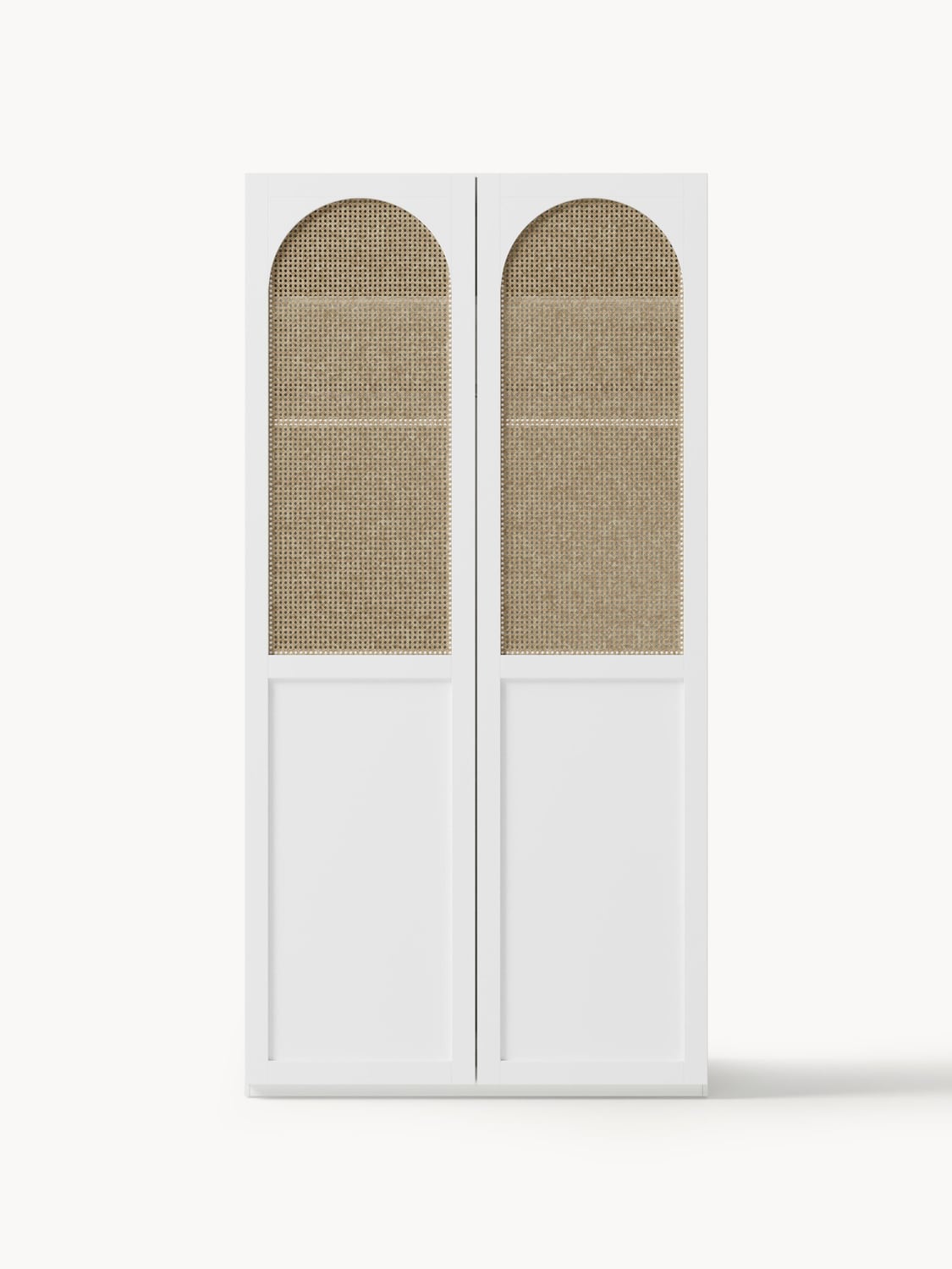 Jeanne Modular Hinged-Door Wardrobe, 100 cm Width, in various sizes — Light Grey