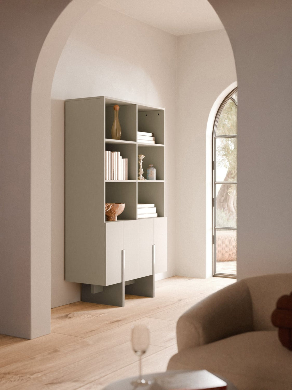 Dado Large Wood-Highboard — Sage