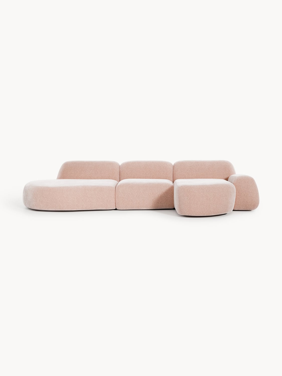 Wolke Modular Corner Sofa (4-seater) with Chaise Longue — Wheat