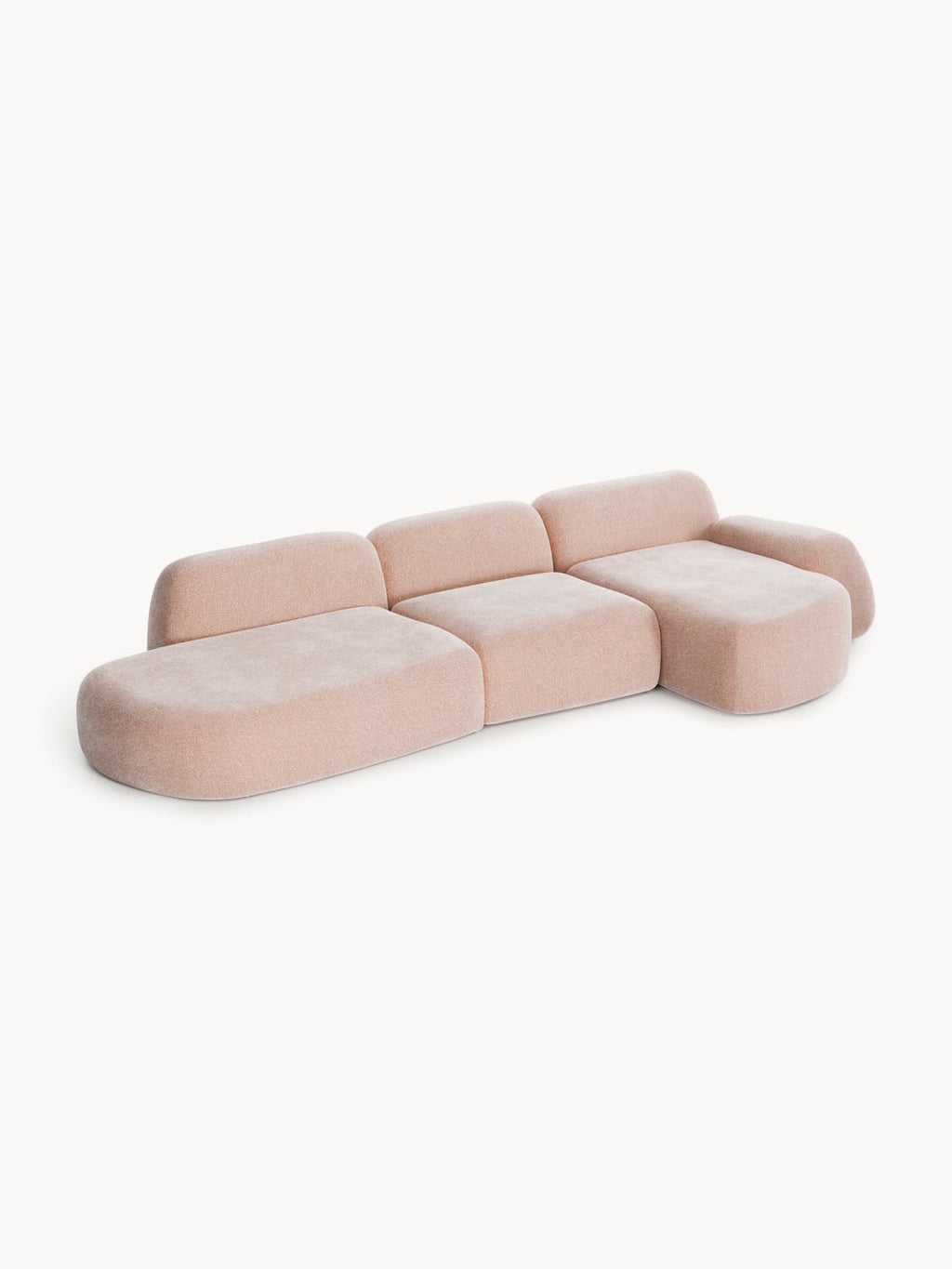 Wolke Modular Corner Sofa (4-seater) with Chaise Longue — Wheat