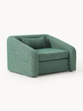 Eliot Bouclé-Sleeper Chair — Dark Grey