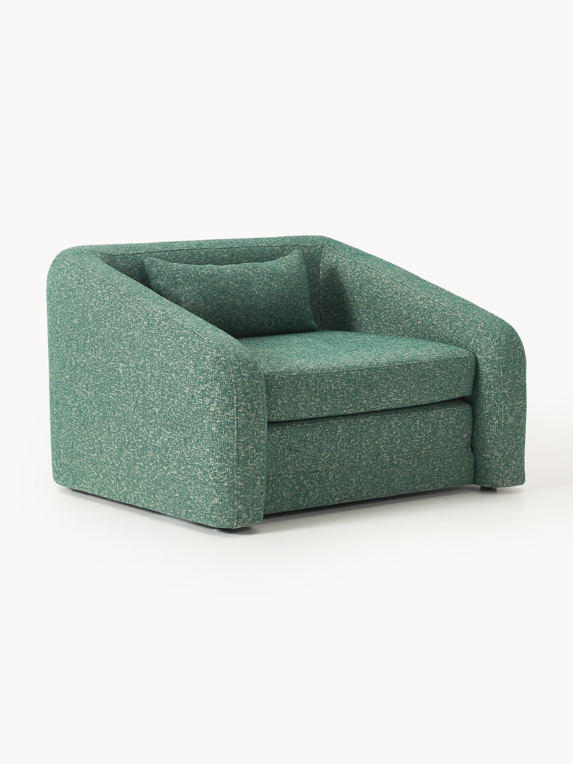 Eliot Bouclé-Sleeper Chair — Dark Grey