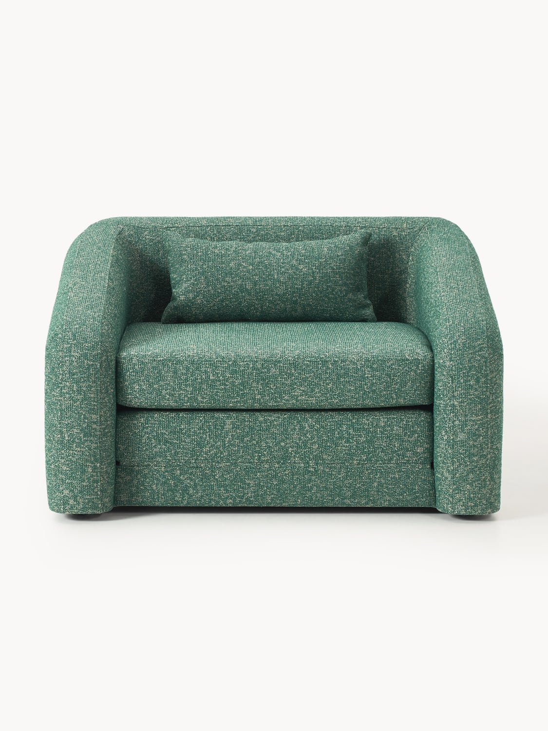 Eliot Bouclé-Sleeper Chair — Dark Grey