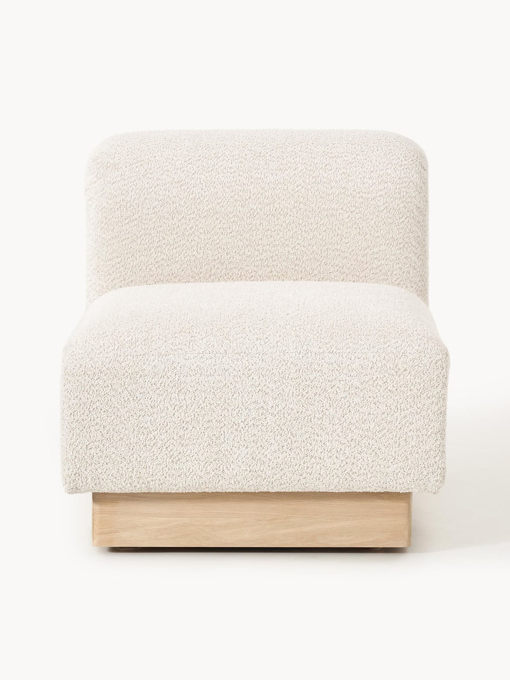 Natalie Middle Module in Teddy Bouclé — Ivory