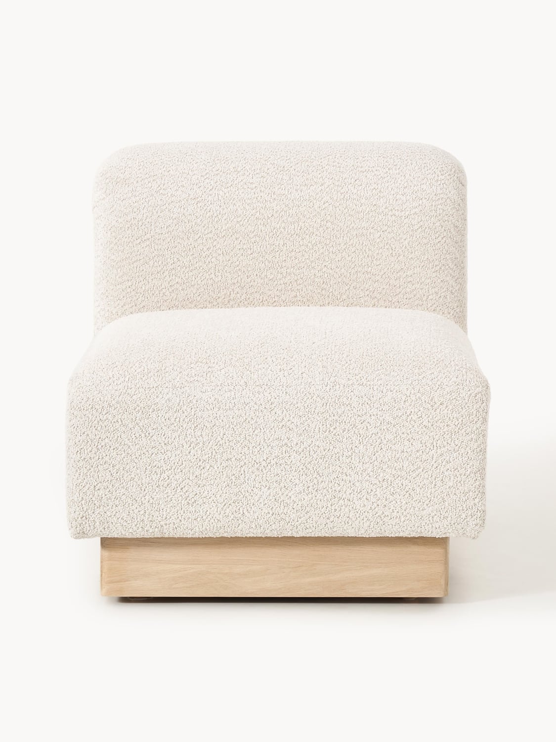 Natalie Middle Module in Teddy Bouclé — Ivory