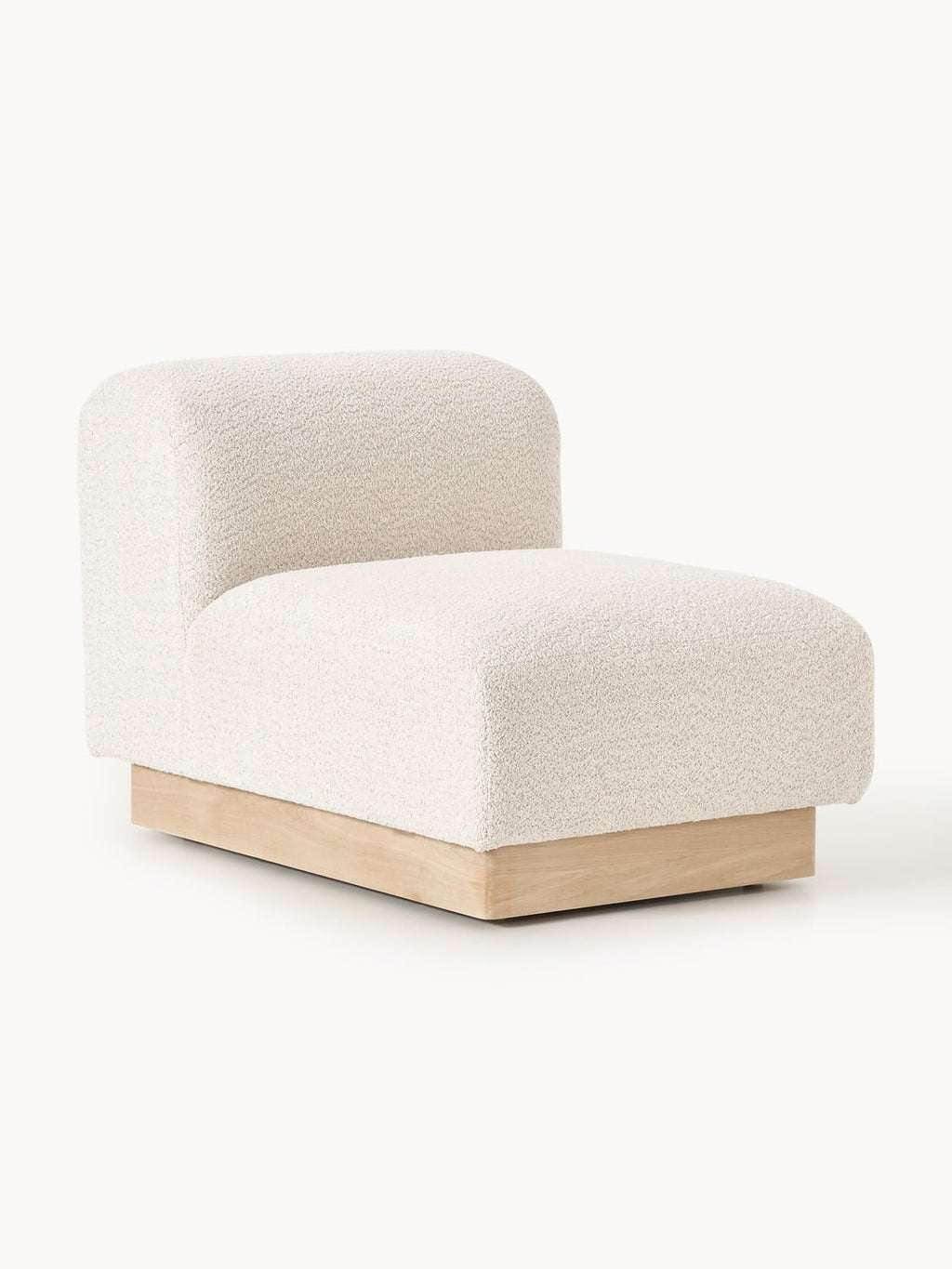 Natalie Middle Module in Teddy Bouclé — Ivory