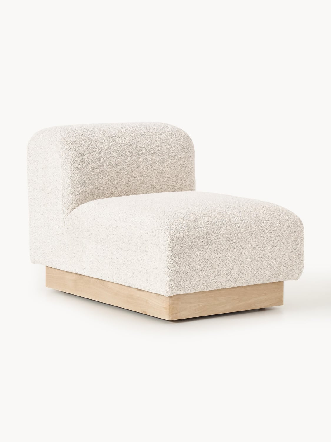 Natalie Middle Module in Teddy Bouclé — Ivory