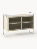 Robyn Metal-Sideboard with Glass-Front — Dark Grey