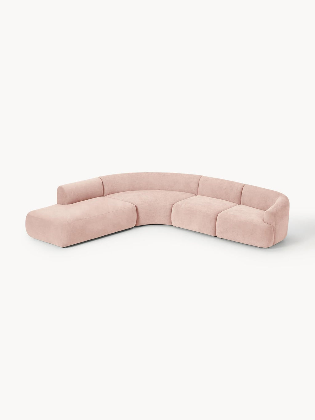 Sofia Modular Corner Sofa (4-seater) — Powder Pink