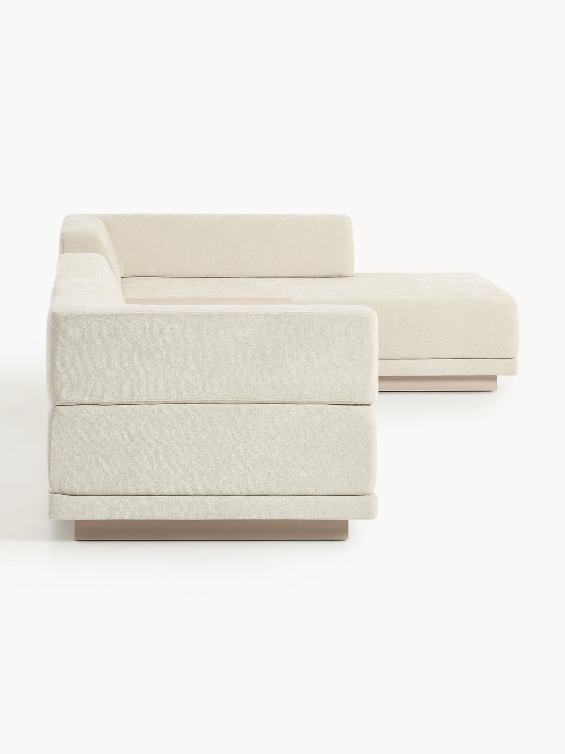 Colin Modular Corner Sofa (4-seater) with Coffee Table — Off-White