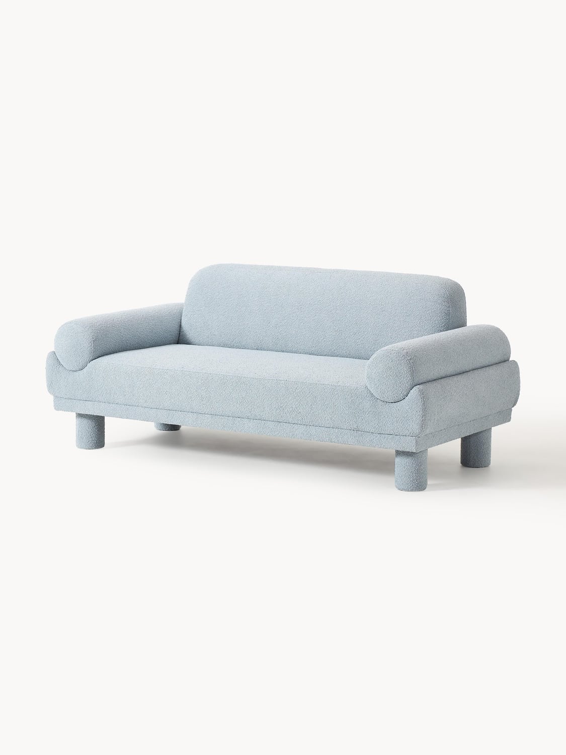 Lilo Bouclé Sofa (2-seater) — Light Grey