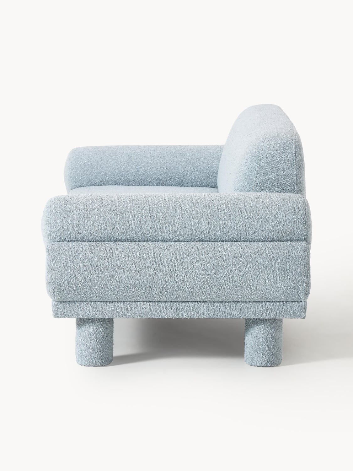 Lilo Bouclé Sofa (2-seater) — Light Grey