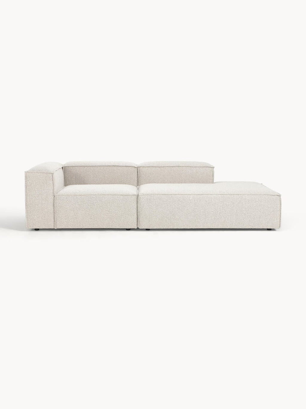 Lennon Modular Ottoman in Bouclé — Light Grey