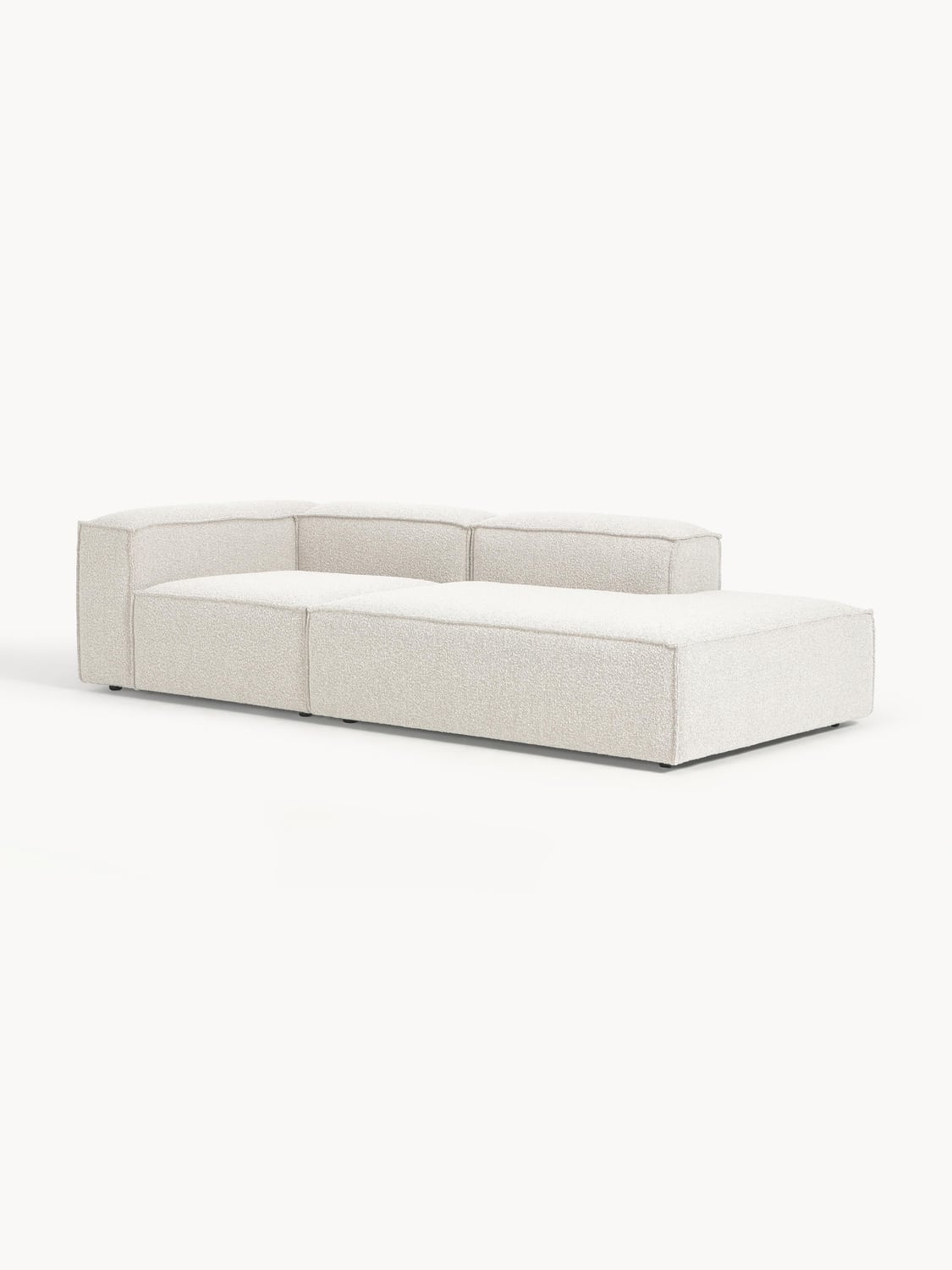 Lennon Modular Ottoman in Bouclé — Light Grey