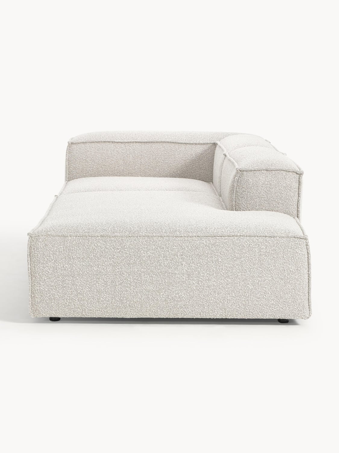Lennon Modular Ottoman in Bouclé — Light Grey