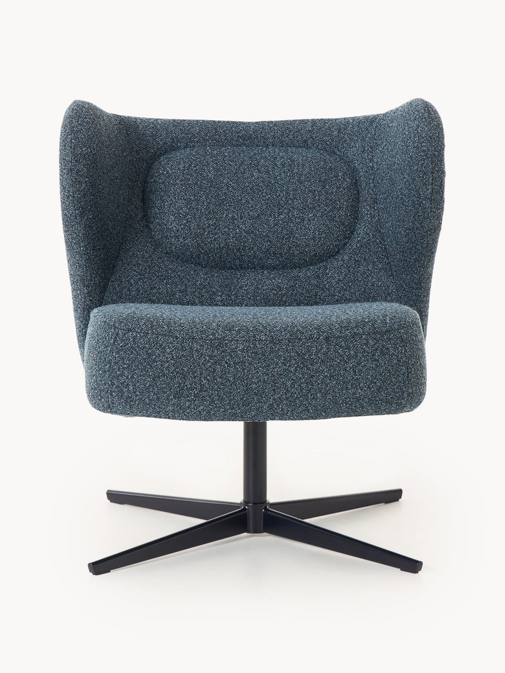 Ines Bouclé-Swivel Chair — Petrol