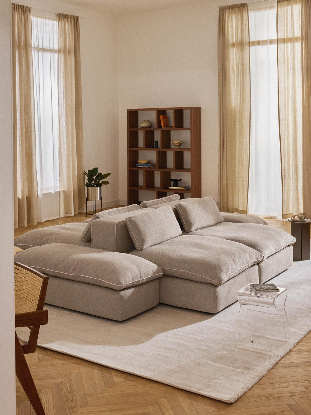 Felix XL-Ottoman — Warm Grey