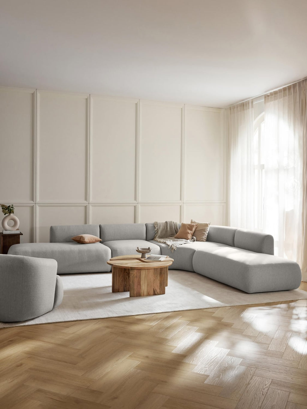 Sofia Modular Corner Sofa (4-seater) — Dove Grey