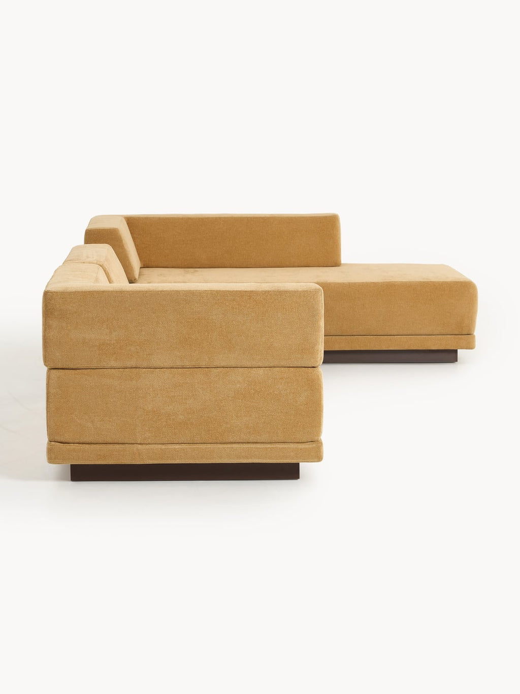 Colin Modular Corner Sofa (4-seater) with Coffee Table — Caramel