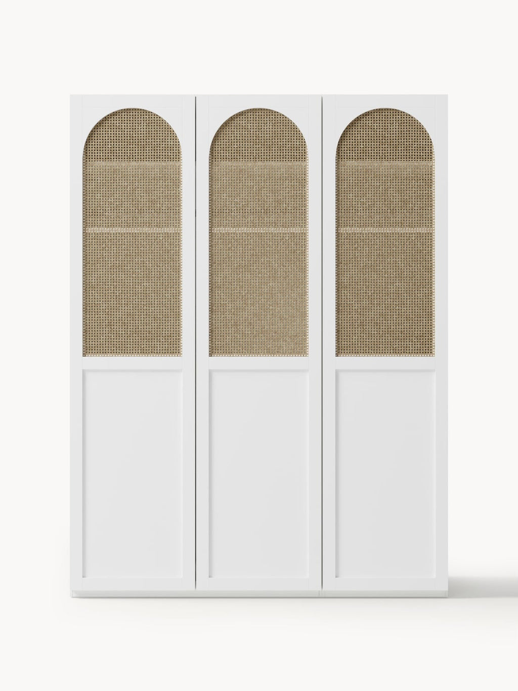 Jeanne Modular Hinged-Door Wardrobe, 150 cm Width, in various sizes — Light Grey