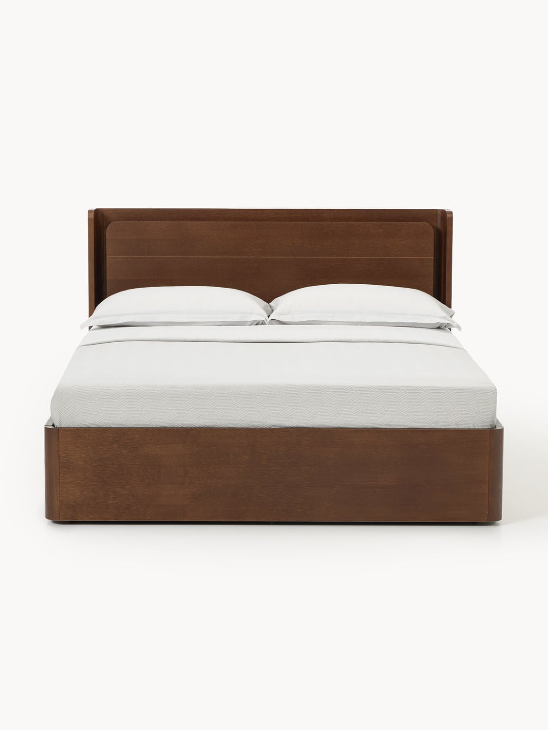 Allow Wooden Bed with Drawers — Taupe