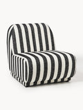 Emie Striped Bouclé Lounge Chair — Taupe