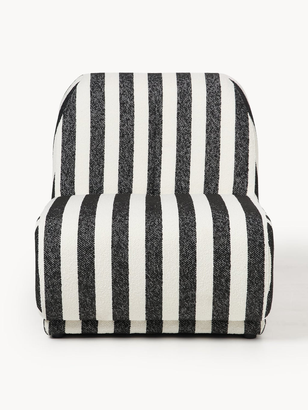 Emie Striped Bouclé Lounge Chair — Taupe
