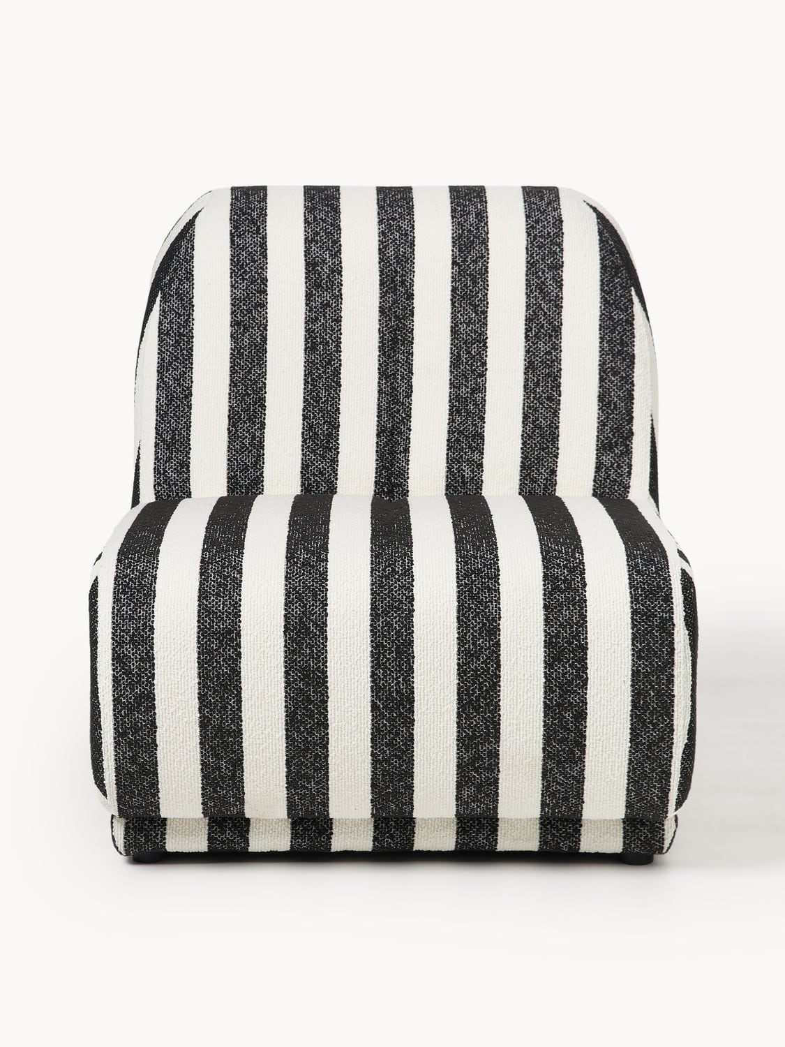 Emie Striped Bouclé Lounge Chair — Taupe
