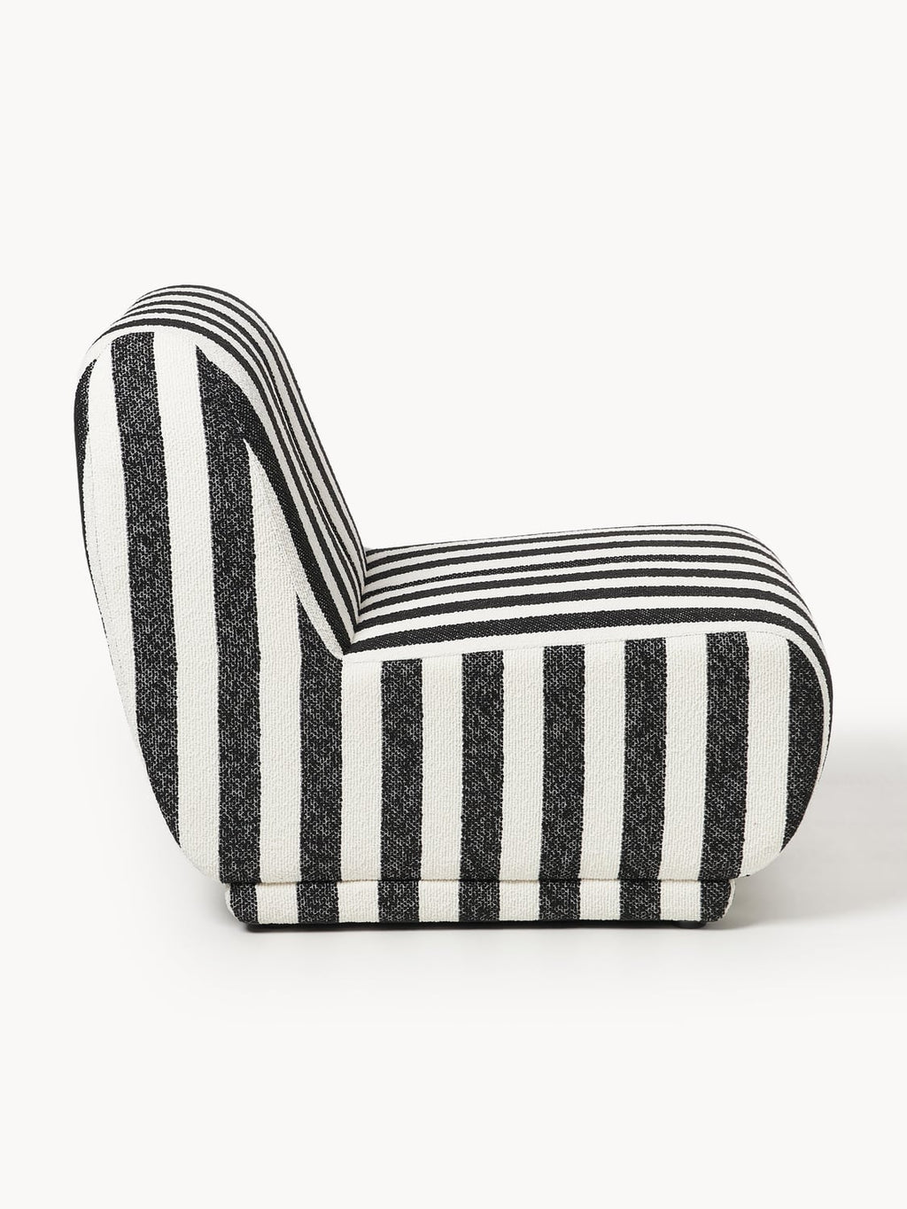 Emie Striped Bouclé Lounge Chair — Taupe