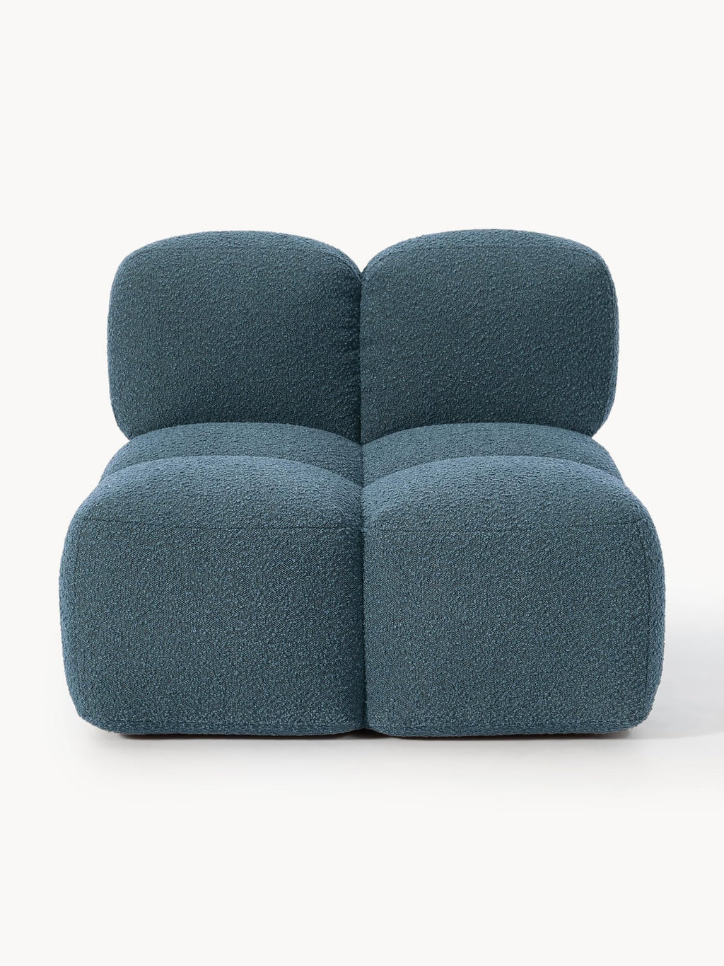 Tayla Middle Module in Bouclé — Petrol