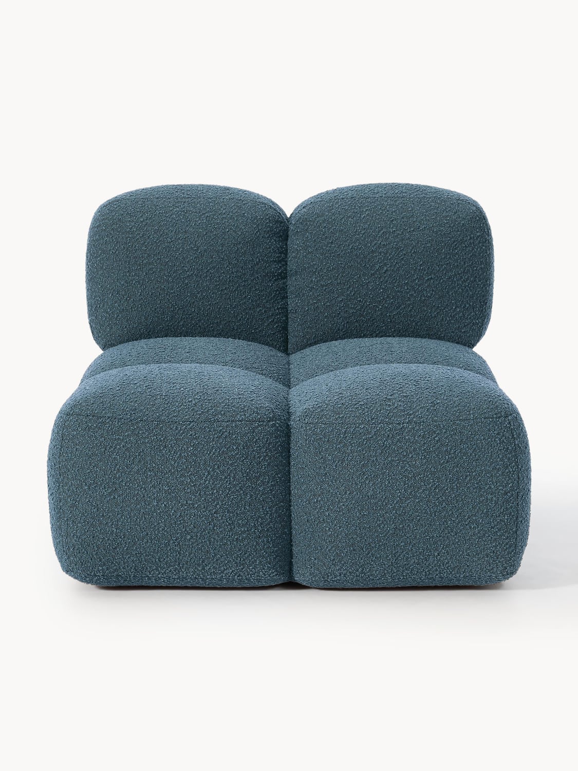 Tayla Middle Module in Bouclé — Petrol