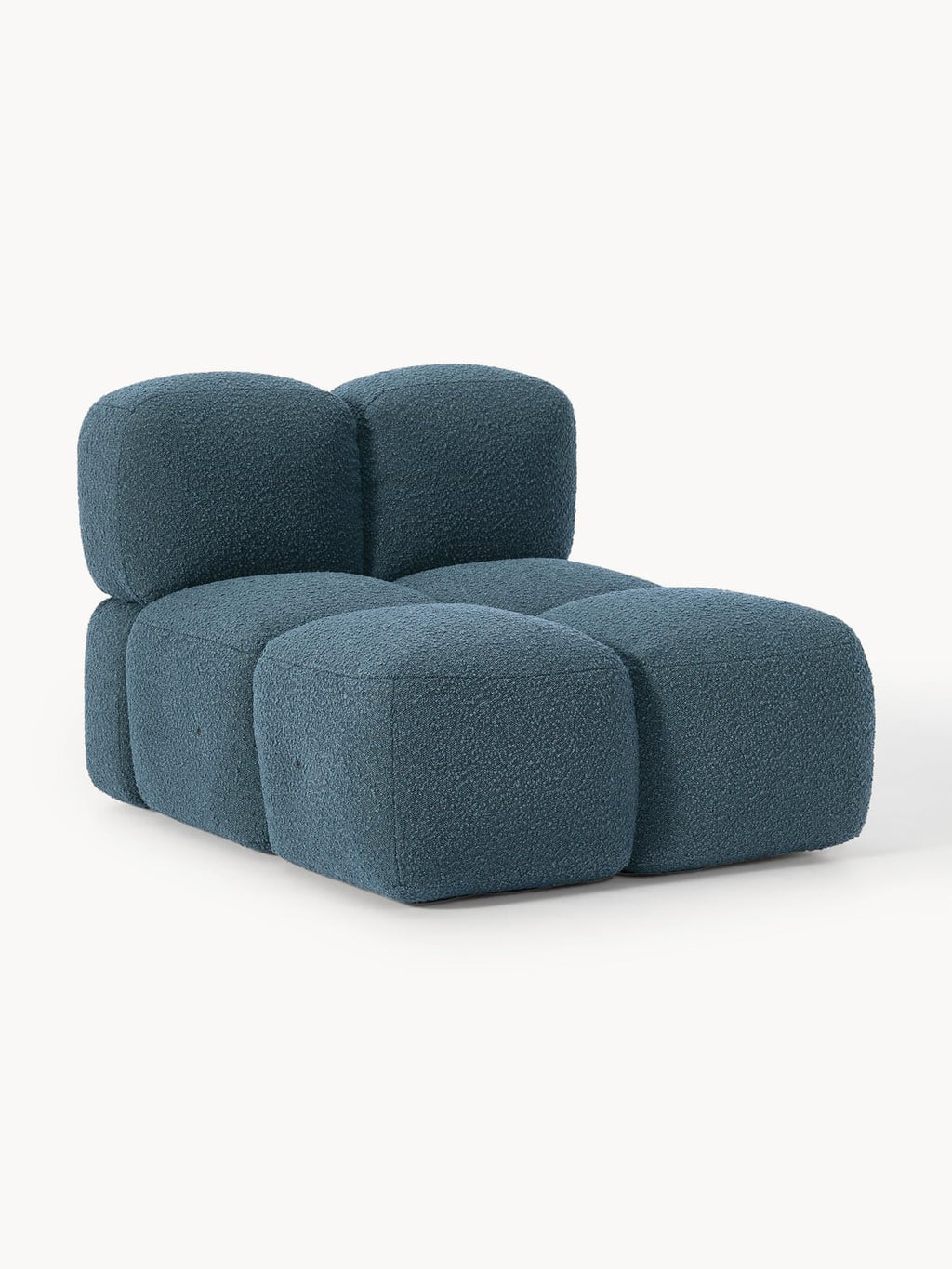 Tayla Middle Module in Bouclé — Petrol