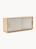Wisp Wooden Sideboard with Upholstered Front — Oatmeal