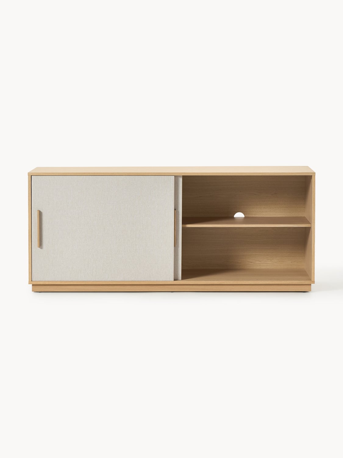Wisp Wooden Sideboard with Upholstered Front — Oatmeal