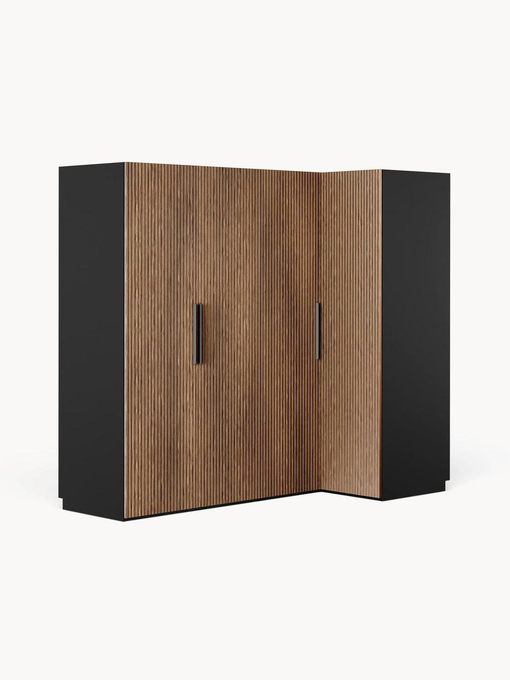 Simone Modular Corner Wardrobe, 215 cm Width, in various sizes — Cognac