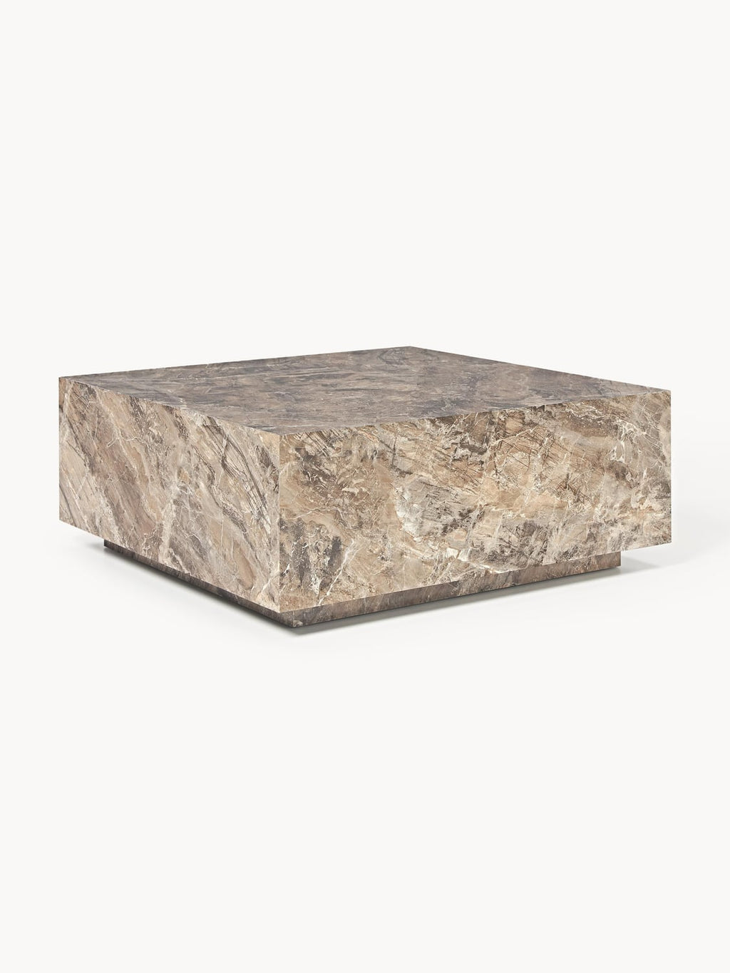 Lesley Coffee Table with Marble Effect — Warm Grey