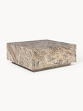 Lesley Coffee Table with Marble Effect — Warm Grey