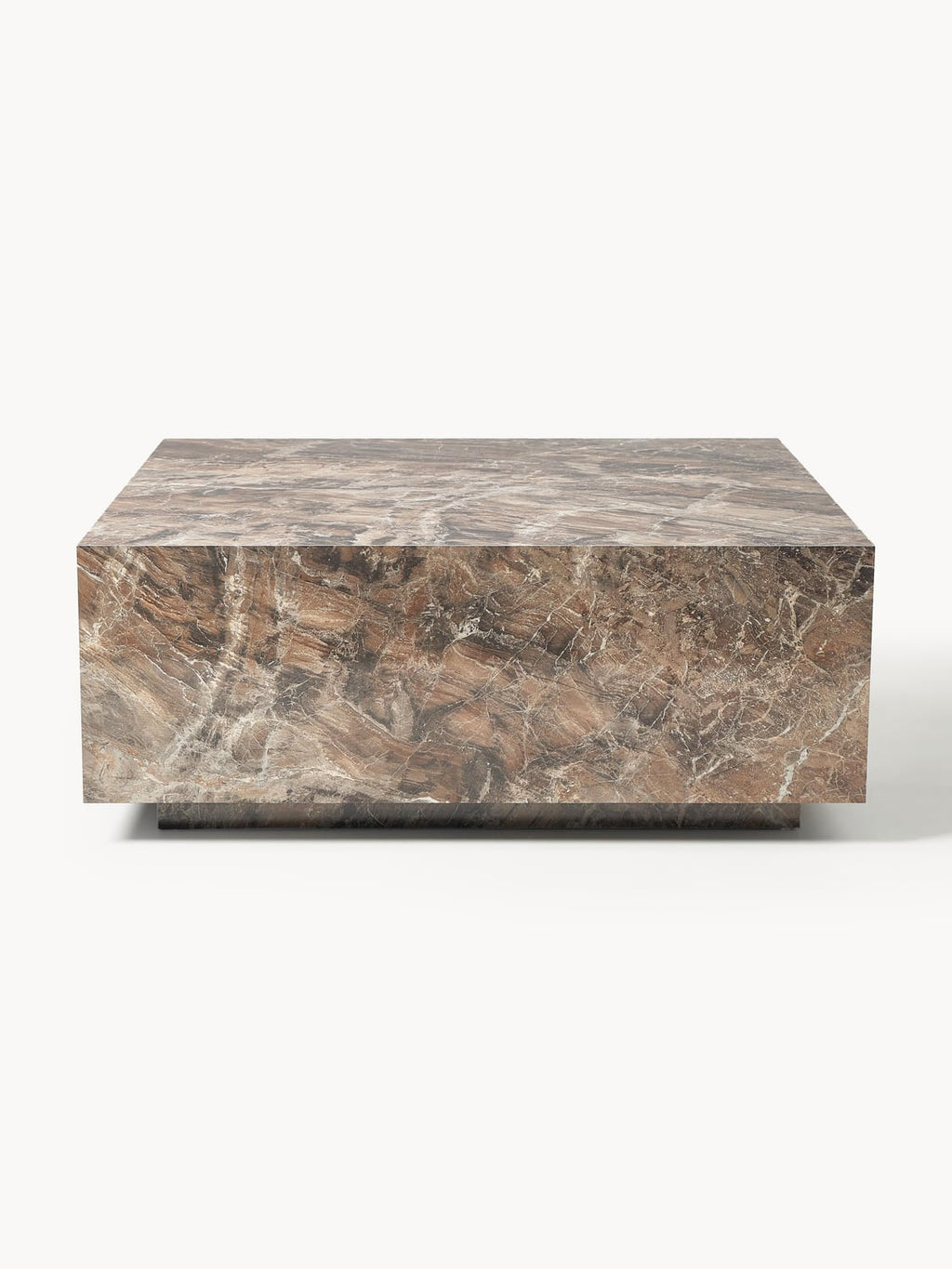 Lesley Coffee Table with Marble Effect — Warm Grey