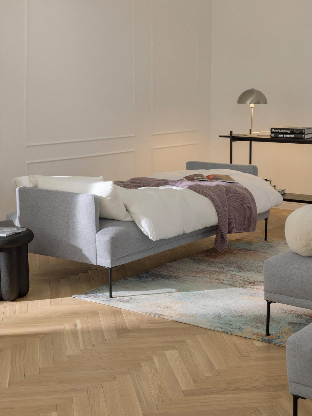 Fluente Sofa Bed (3-seater) — Light Grey